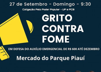 Acontece amanhã (27) Grito contra a fome no Mercado Parque Piauí